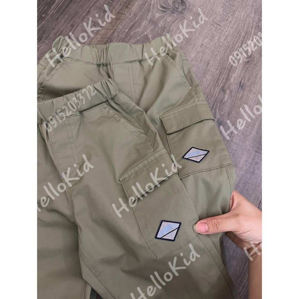 Quần kaki túi hộp rêu xuất Hàn
