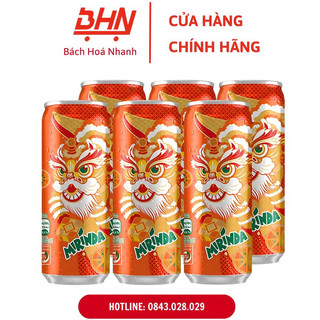 Lốc nước ngọt mirinda lon 320ml - cam