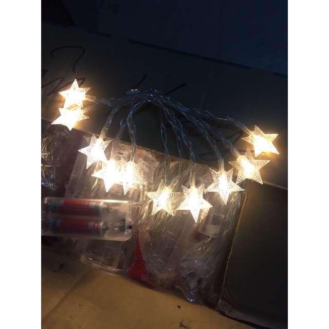 Dây đèn led trang trí 20 ngôi sao dài 3 mét, đèn trang trí nhà cửa E1480