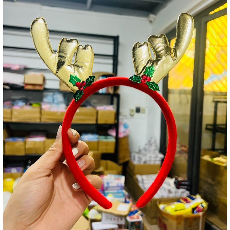 Bờm giáng sinh/Noel siêu dễ thương cho bé, băng đô cài tóc đồ dùng làm quà tặng trong mùa giáng sinh E1452