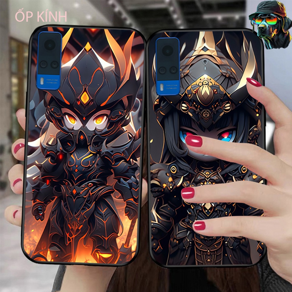 Ốp điện thoại mặt kính vivo y51 2020 bộ ốp ngầu vip mạnh mẽ siêu người máy