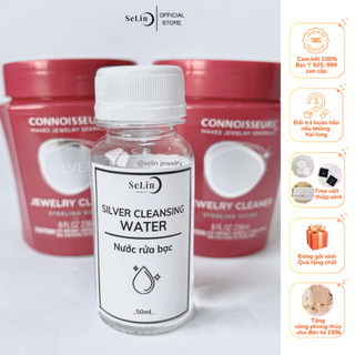 Nước rửa trang sức chuyên dụng cao cấp Connoisseurs cho bạc 925, nhập khẩu USA chai chiết 50ml SELIN JEWELRY