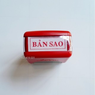 Con dấu đóng nội dung bản sao