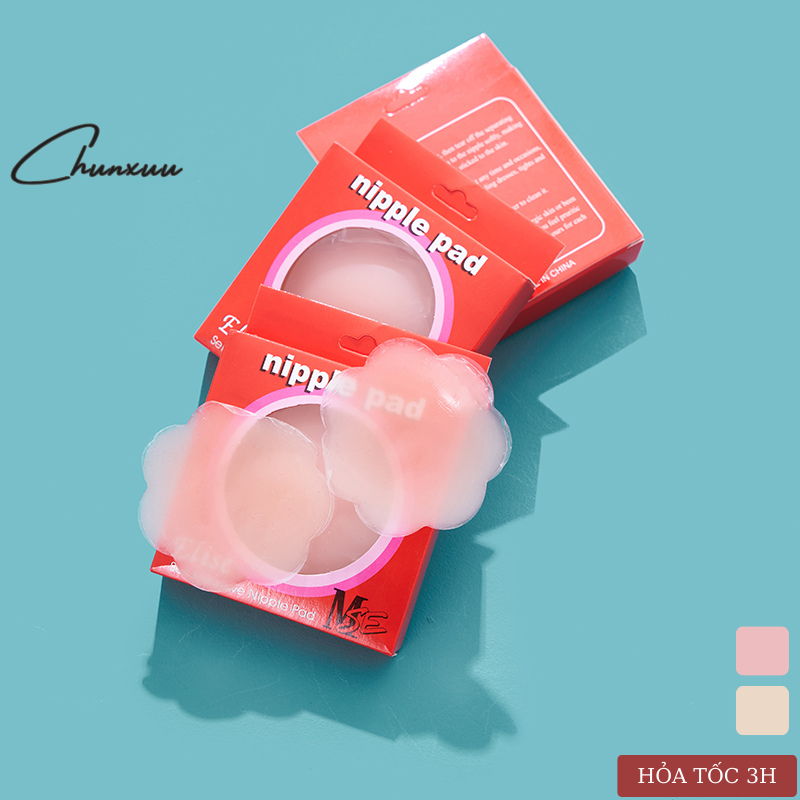 Combo miếng dán ngực nipple pad Silicon ChunXuu, hình cánh hoa mềm nhẹ tái sử dụng nhiều lần - MD01