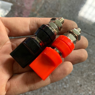 Cọc loa đồng vàng 555 kích thước M8 (8mm), cọc bình 333 M6 (6mm) chế vỏ bin  DIY