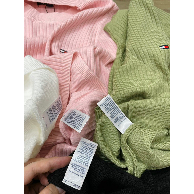 Áo len dệt kim thêu logo TM