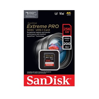 Thẻ nhớ Máy Ảnh SDXC SanDisk Extreme Pro U3 V30 1133x 256GB đọc 200MB/s ghi 140MB/s (Đen)