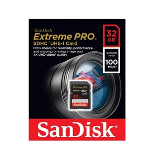 Thẻ nhớ máy ảnh SDHC SanDisk Extreme Pro U3 V30 32GB 100MB/s SDSDXXO-032G-GN4IN (đen)