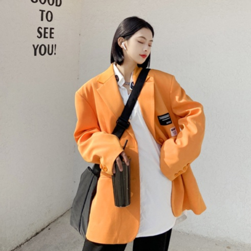 (Hàng Đẹp)Ảnh thật 4 hình cuối-2W495.Áo blazer streetstyle xuân thu Unisex cá tínhHàn Quốc