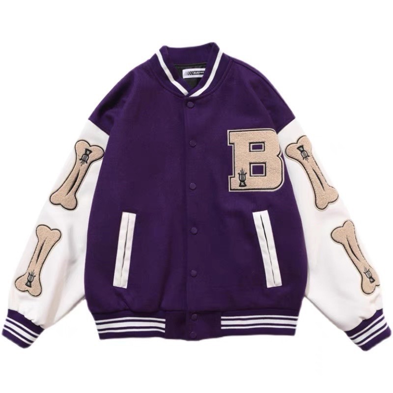 Áo khoác bomber logo thêu chữ B chất liệu nỉ cao cấp fom đẹp 2023