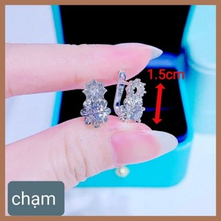 Bông tai nữ bạc nguyên chất mẫu bông đẹp bền rẻ