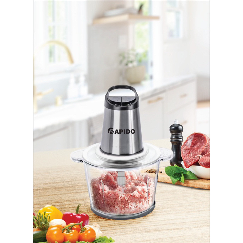 Máy xay thịt đa năng Rapido RMC-300, máy xay đa năng công suất 300W, dung tích 2L