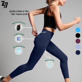 Quần tập yoga gym Cạp cao cao cấp Just Feel Free quần lưng cao ôm eo nâng mông co giãn vải dày dặn