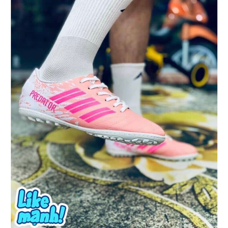 GIÀY ĐÁ BÓNG SÂN CỎ NHÂN TẠO 3 SỌC PREDATOR CAO SU KHÂU FULL