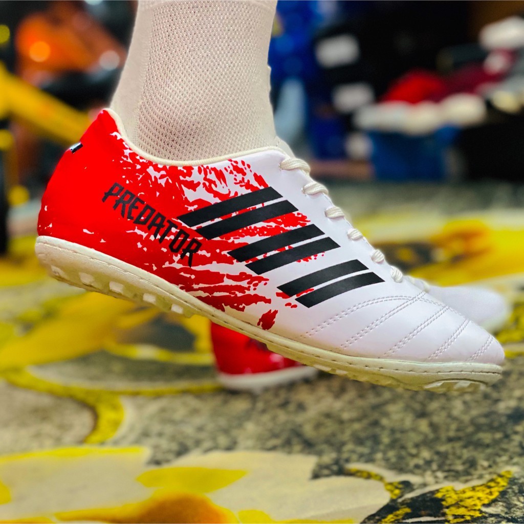 GIÀY ĐÁ BÓNG SÂN CỎ NHÂN TẠO 3 SỌC PREDATOR CAO SU KHÂU FULL