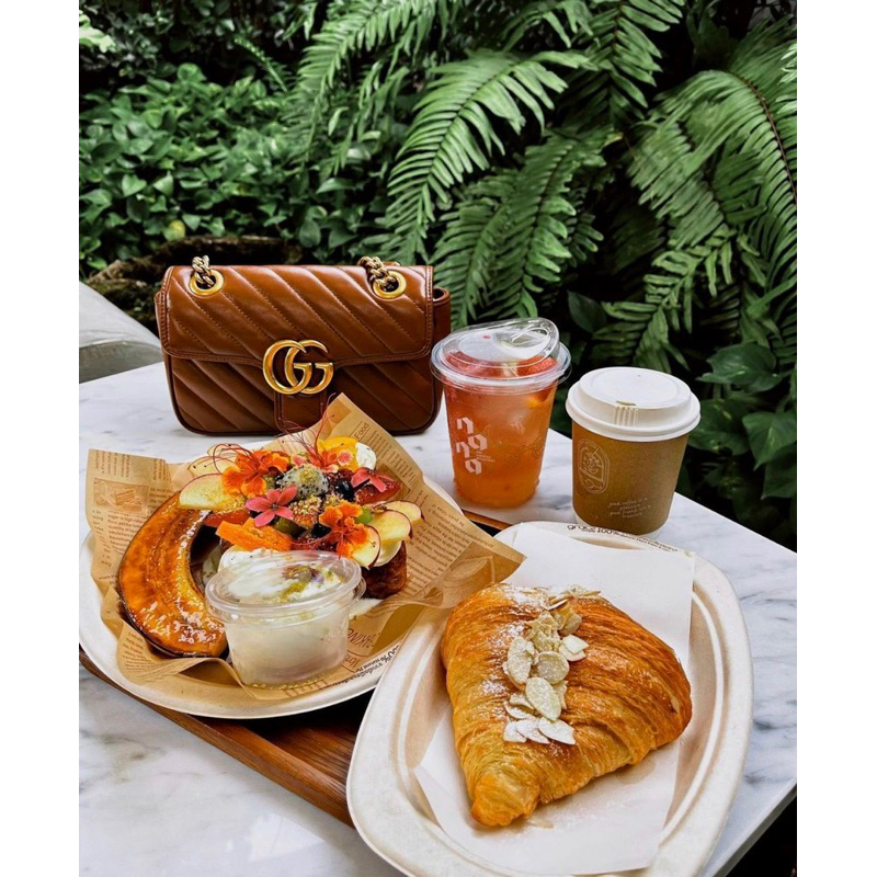 Túi GC Marmont Nâu SPSL Fullbox 2 Box Nam Châm Seal