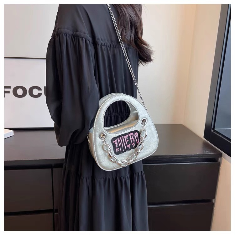 Túi Đeo Chéo Đeo Vai Phối Chữ Cá Tính, Túi Xách Nữ Đeo Chéo zmiebo M218