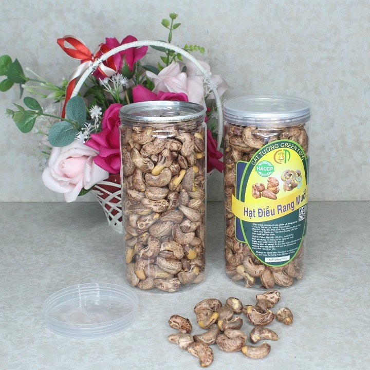 HẠT ĐIỀU RANG MUỐI NGUYÊN HẠT CÒN VỎ LỤA LOẠI A 250-500G, HÀNG RANG MỚI MỖI NGÀY GIÒN NGON