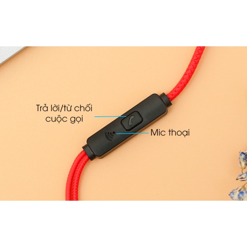 Tai Nghe Nhét Tai Có Dây Dài 1.2m Rapoo EP28 Jack 3.5mm Thiết Kế Chữ L Có Mic Ghi Âm - Hàng Chính Hãng Bảo Hành 24 Tháng