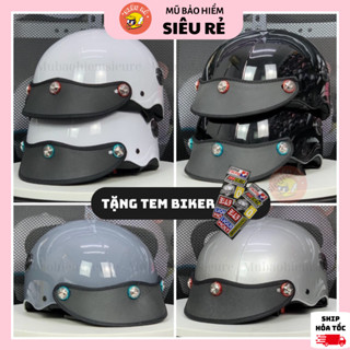 Mũ bảo hiểm gắn ốc salaya , nón bảo hiểm gắn ốc salaya, titan phủ bóng nano siêu rẻ nhiều màu bảo hành 1 năm