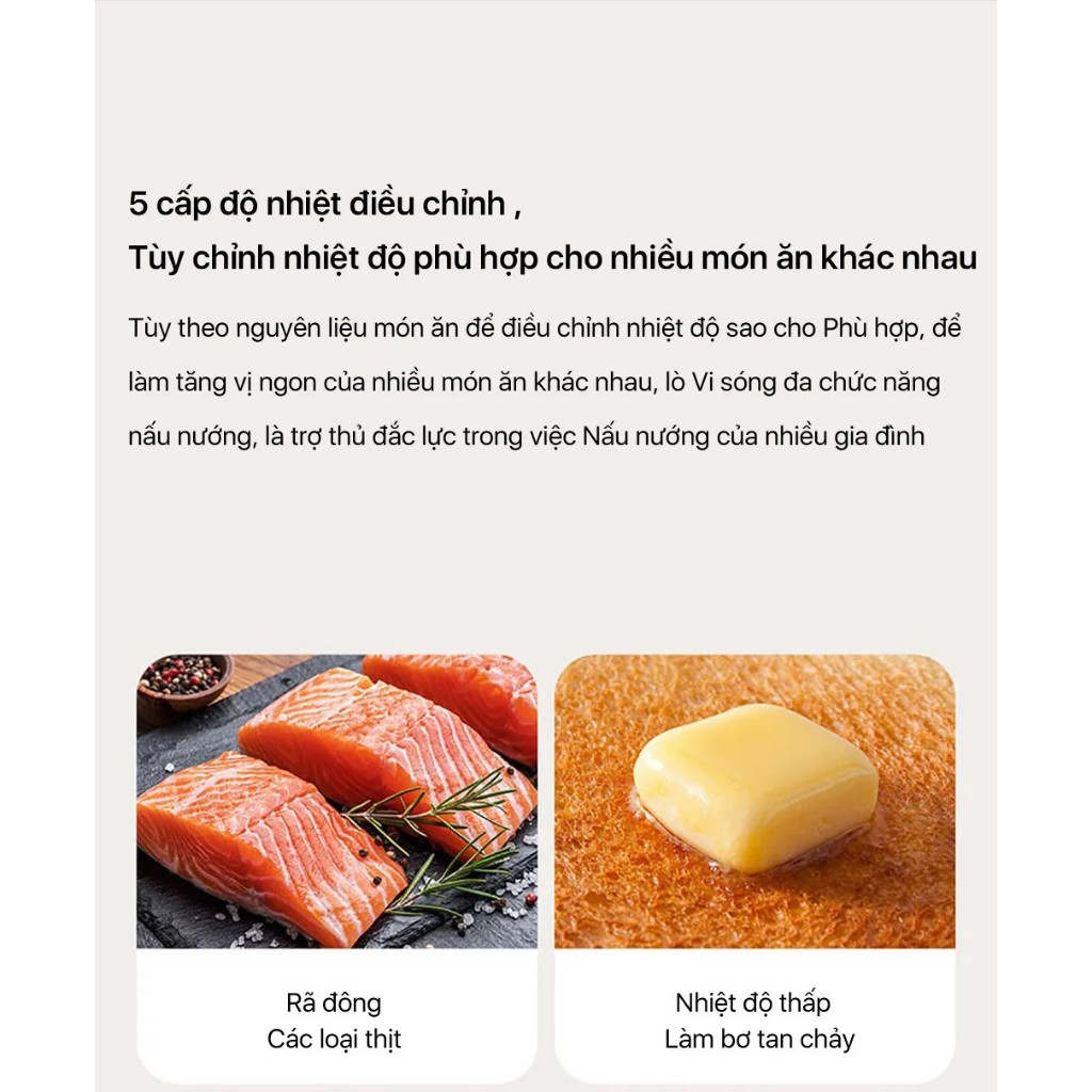 Lò vi sóng thông minh Xiaomi Mijia MWB020 dung tích 20L công suất 700W, làm nóng 360 độ - Hàng chính hãng