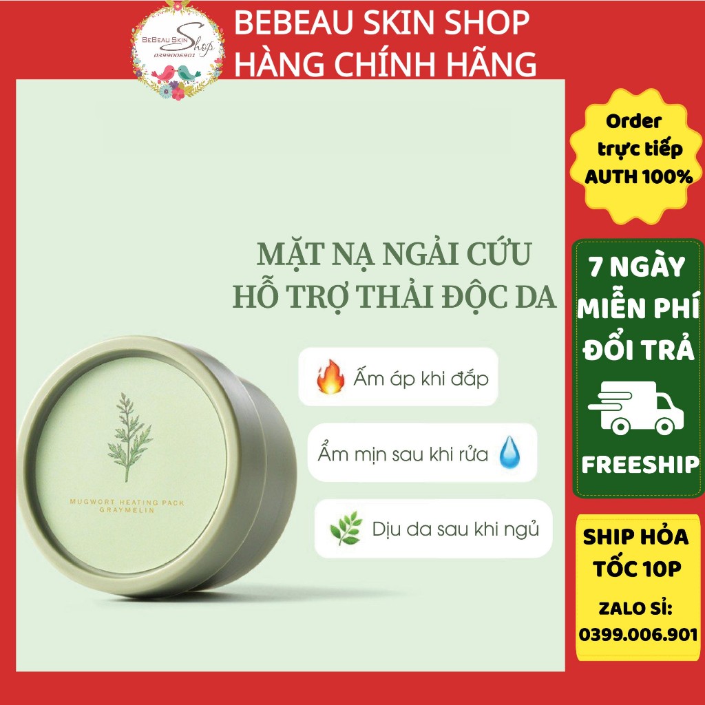 MẶT NẠ THẢI ĐỘC NGẢI CỨU GRAYMELIN MUGWORT HEATING PACK 100g [CHÍNH HÃNG]