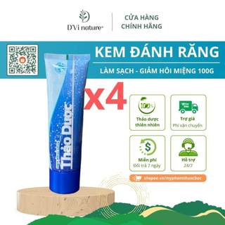 Combo 4 kem đánh răng DVi nature thảo dược làm sạch vôi răng, mảng bám, ngừa sâu răng, hôi miệng