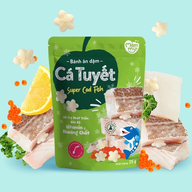 Bánh ăn dặm Mămmy giàu chất xơ, vitamin và khoáng chất, hình que ngắn - 25 gram