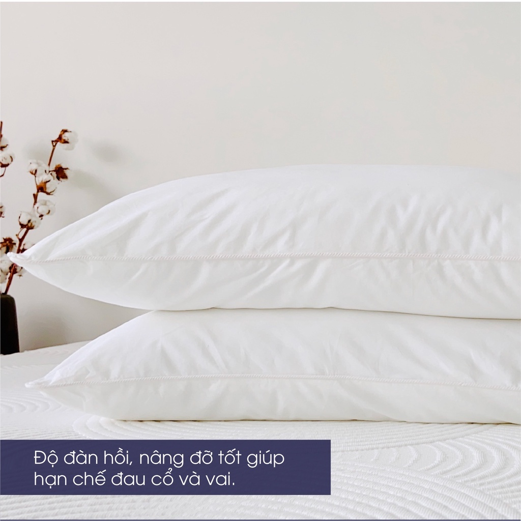 Gối lông vũ nhân tạo Microfiber Changmi Bedding siêu êm tiêu chuẩn khách