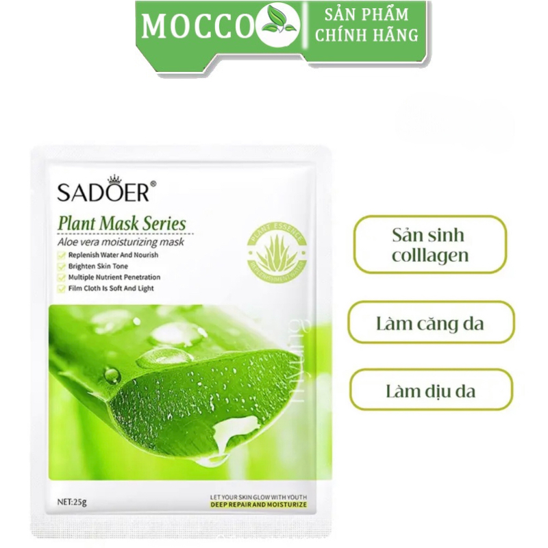 Mặt nạ giấy trắng sáng da dưỡng ẩm mờ thâm giảm mụn kiểm soát dầu nhờn cấp nước  da khô collagen MN031 sadoer