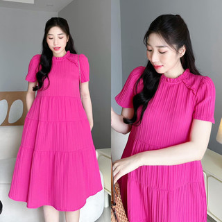 EVERMOM l Đầm bầu Misa form babydoll bèo cổ điệu đà