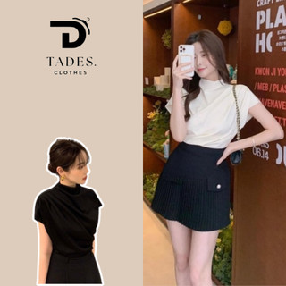 Áo kiểu nữ nhún vai cổ hến ngắn tay - áo thun cộc tay lệch vai siêu đẹp, siêu sang chảnh - a123