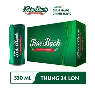[HỎA TỐC] Thùng 24 lon Bia Trúc Bạch - HABECO (330ml/lon)