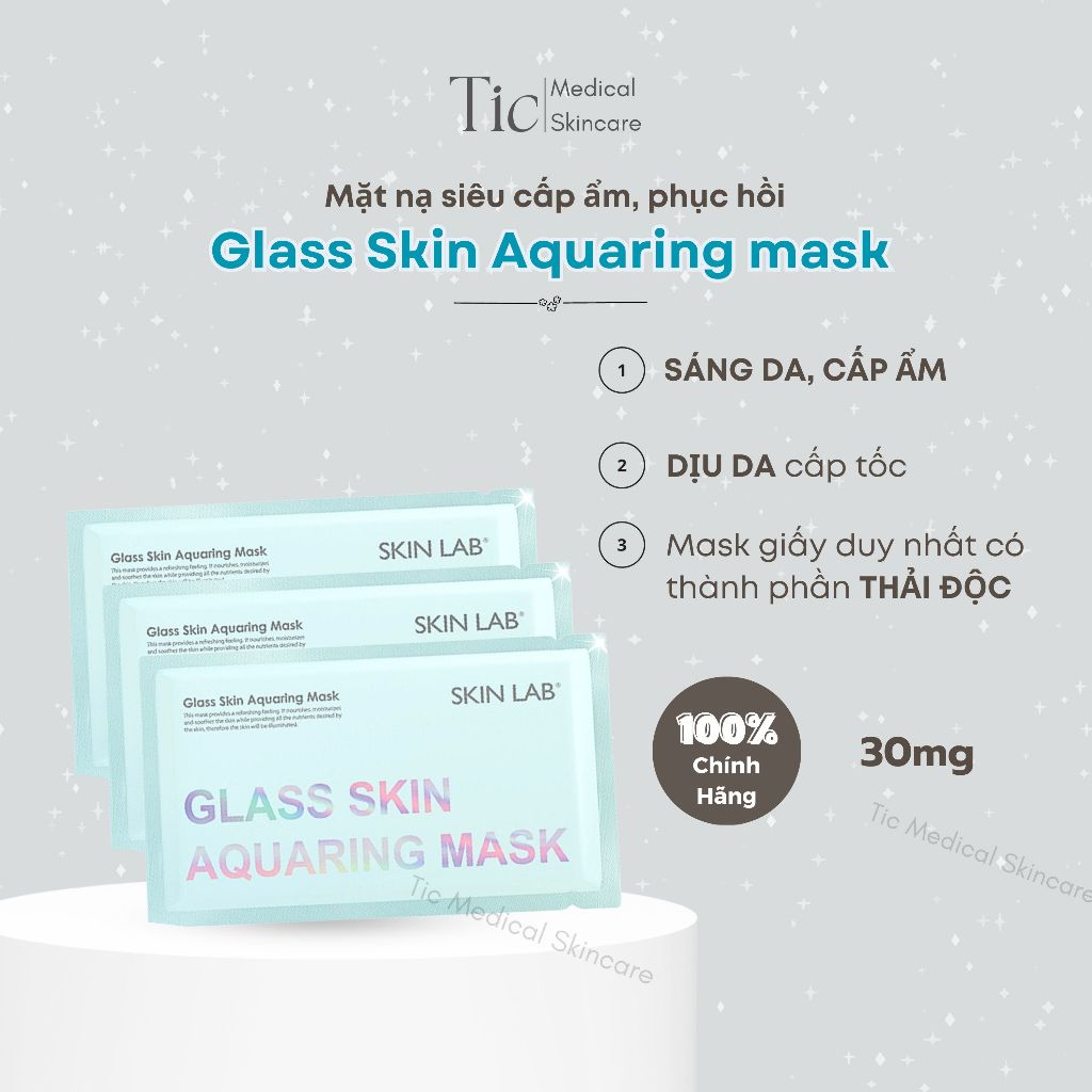 Mặt Nạ Cấp Ẩm Căng Bóng Glass Skin Aquaring Mask 30g - Tic Medical Skincare