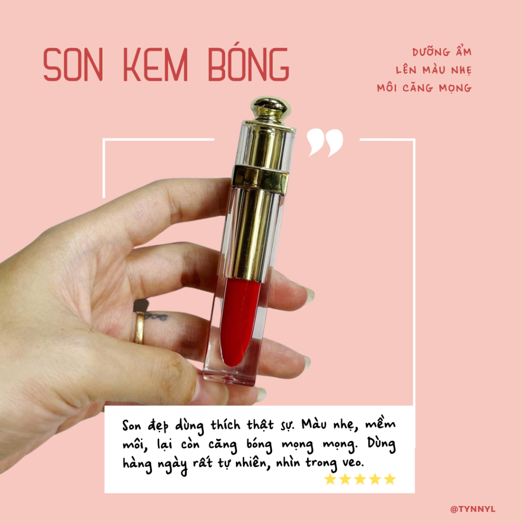 Son Dưỡng Hữu Cơ Không Chì Có Màu Dạng Kem