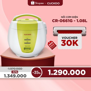 Nồi cơm điện Cuckoo 1.08L CR-0661G, lòng nồi chống dính, giữ ấm đến 24 tiếng