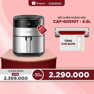 Nồi chiên không dầu Cuckoo 5.5L CAF-G0510T/BKVNCV-Màn hình cảm ứng LED- Công suất 1750W