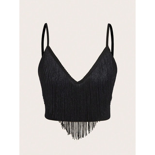 Áo 2 dây croptop tua rua sexy hottrend màu trơn style Boho 🌷