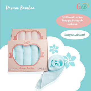 Hộp 5 Khăn Sữa Sợi Tre 2 Lớp Cao Cấp (30x30cm) Hãng Gee- Mềm Mịn An Toàn Cho Làn Da Của Bé(Hộp Hồng)