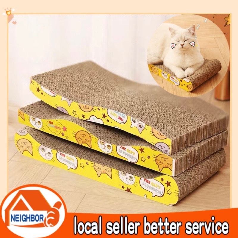Bàn cào móng cho mèo, tấm sóng làm bằng carton dầy cao, Đồ chơi cho mèo