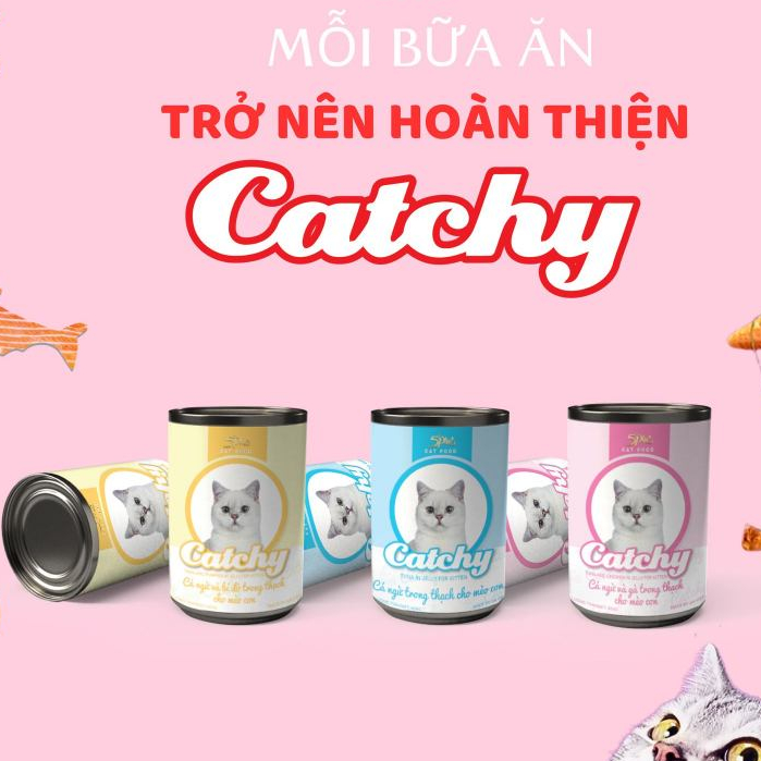 Pate thức ăn cho mèo Catchy 400gr __