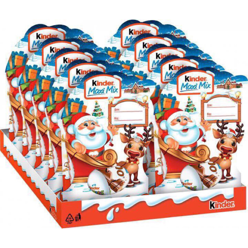 Chocolate Kinder maxi mix mẫu noel 175gr