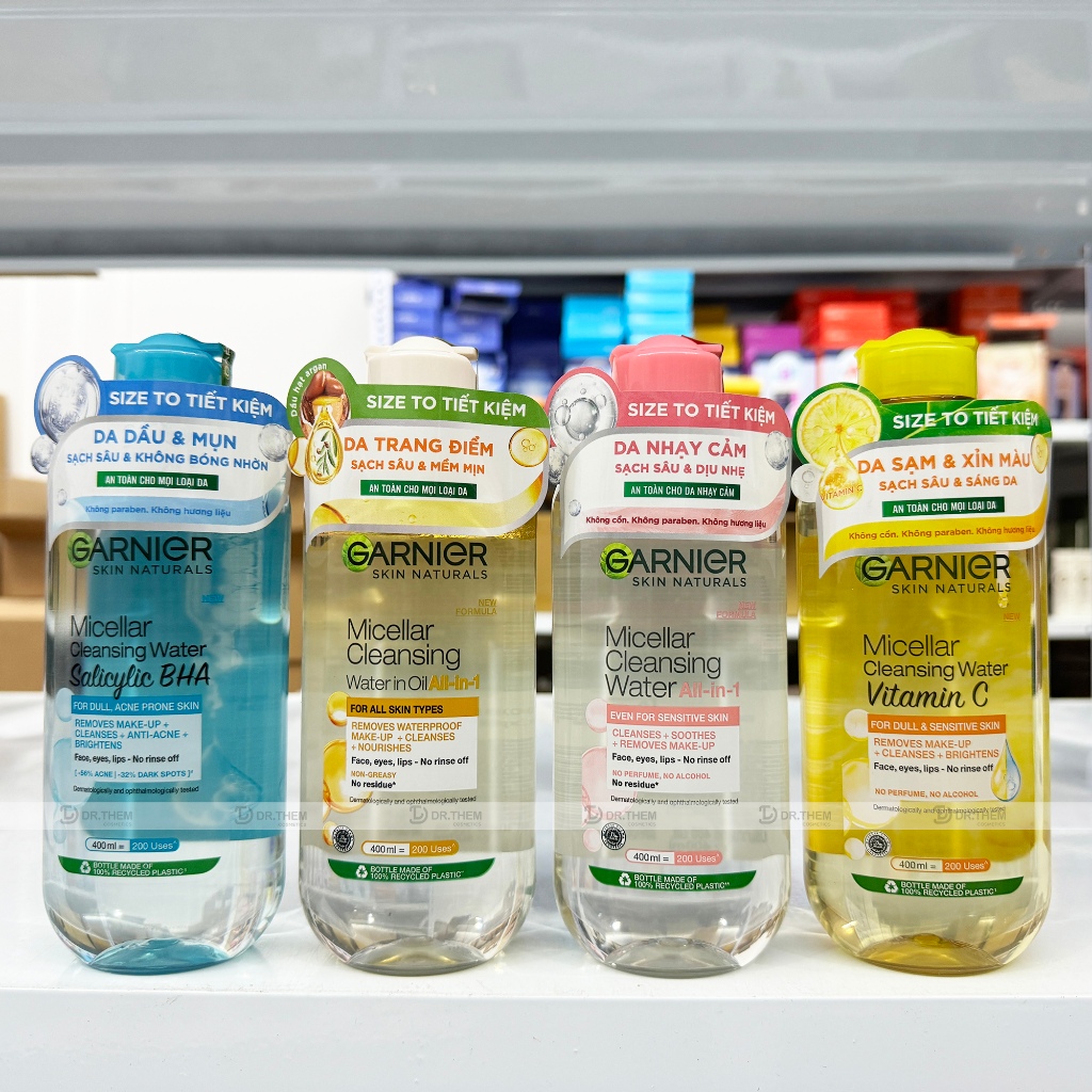 Nước Làm Sạch Và Tẩy Trang Cho Mọi Loại Da Garnier Micellar Cleansing Water 125ml / 400ml- Dr Thêm | BigBuy360 - bigbuy360.vn