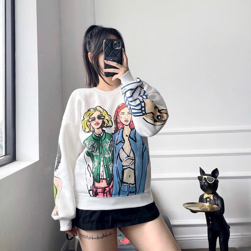 Áo nỉ hình cô gái Za.ra