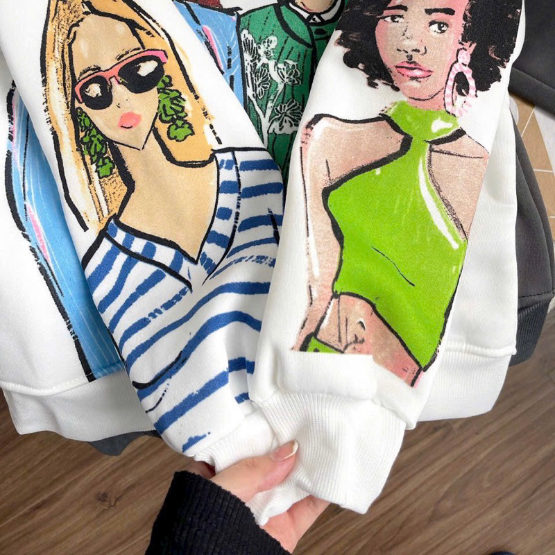 Áo nỉ hình cô gái Za.ra
