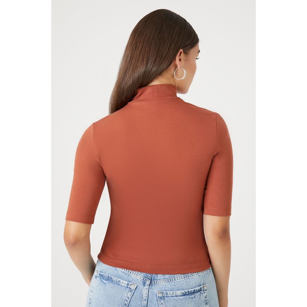 Áo thun F21 cổ cao, tay lỡ A3479