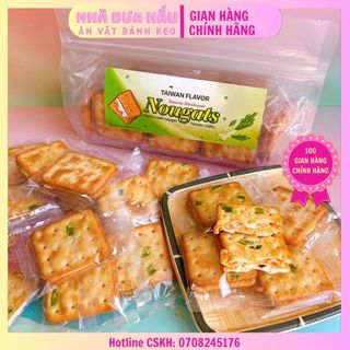 Bánh hành kẹp nougat phomai kéo sợi Đài Loan hàng xịn siêu ngon gói 250g 16 bánh