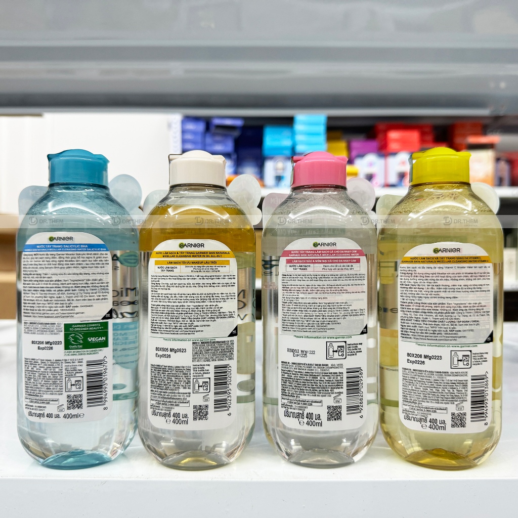 Nước Làm Sạch Và Tẩy Trang Cho Mọi Loại Da Garnier Micellar Cleansing Water 125ml / 400ml- Dr Thêm | BigBuy360 - bigbuy360.vn