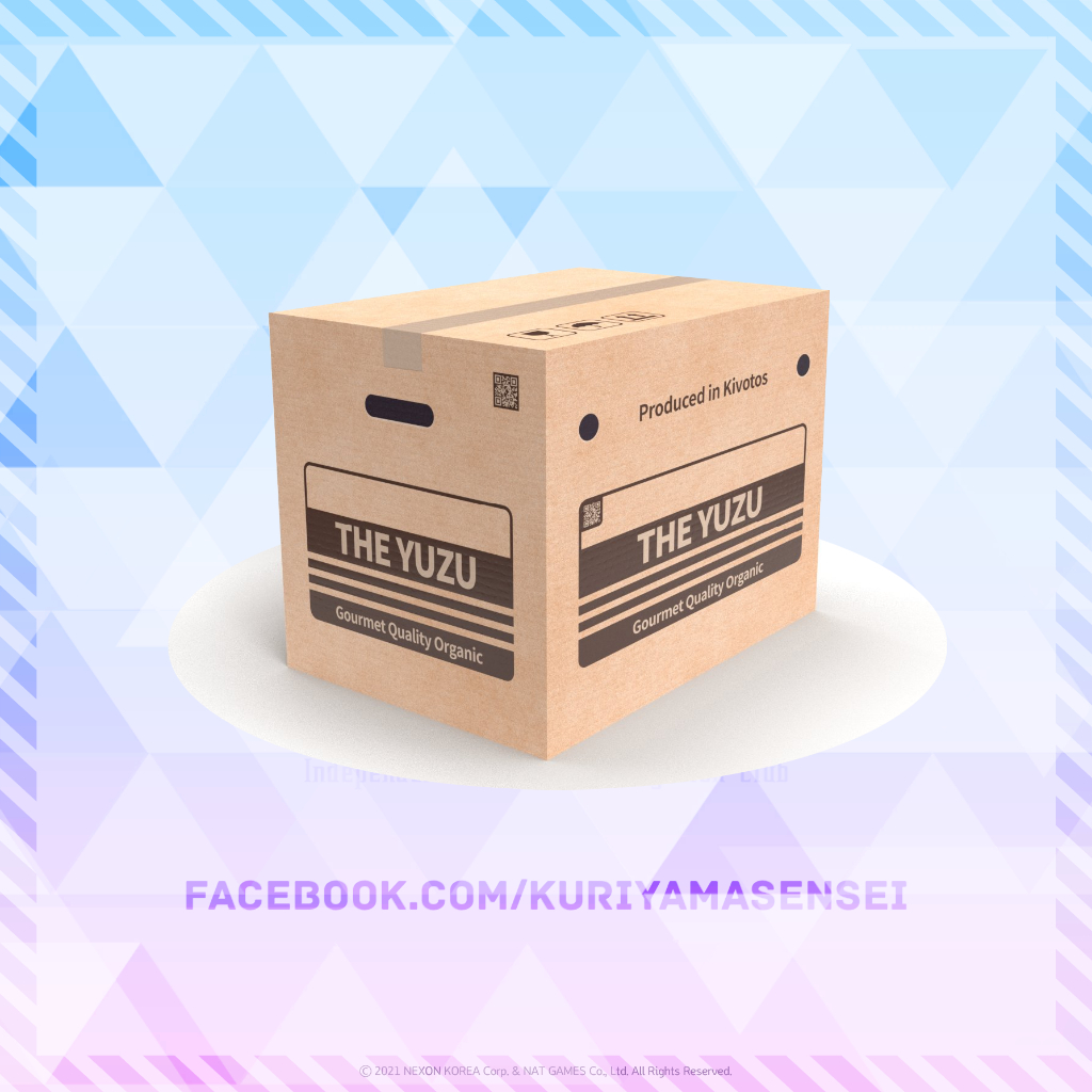 Thùng carton của Yuzu  cỡ nhỏ - Blue Archive