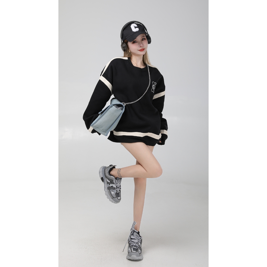 Áo Sweater Cặp Đôi Cao Cấp WeLove CupidStore vải Nỉ Hàn, Logo Thêu 320gsm K Xù,K Dính Sweater Couple